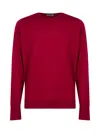 John Smedley Extra Fine Merino Wool Jumper In Red