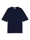 John Smedley Round-neck Short-sleeve T-shirt In Blue