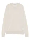 John Smedley Round-neck Sweater In White