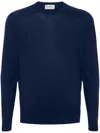 John Smedley Rowland Cotton Jumper In Blue