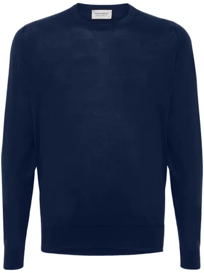 John Smedley Rowland Sweater In Blue