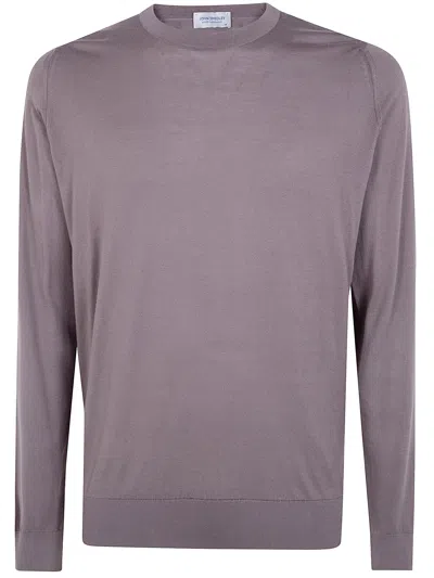 John Smedley "rowland" Crewneck Long Sleeves Pullover In Purple
