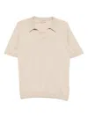 John Smedley Ryan Knitted T-shirt In Neutral