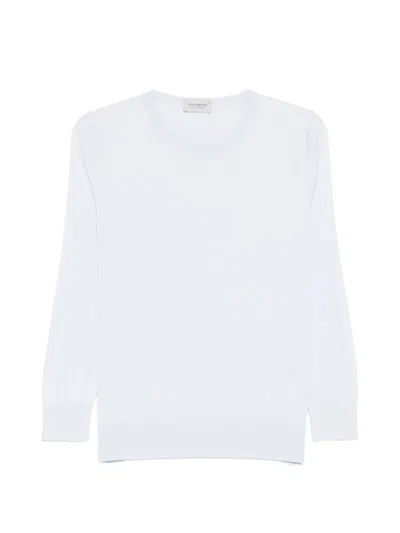 John Smedley Sea Island Cotton Sweater In White
