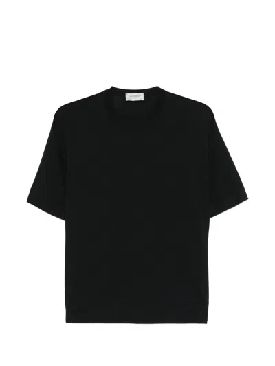 John Smedley Sea Island Cotton Sweater In Black