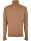 John Smedley Richards Long Sleeves Crew Neck Pullover In Brown