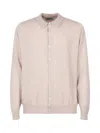 John Smedley Extrafine Polo Cardigan In Grey