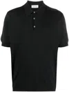 John Smedley Short Sleeve Polo Shirt In Black