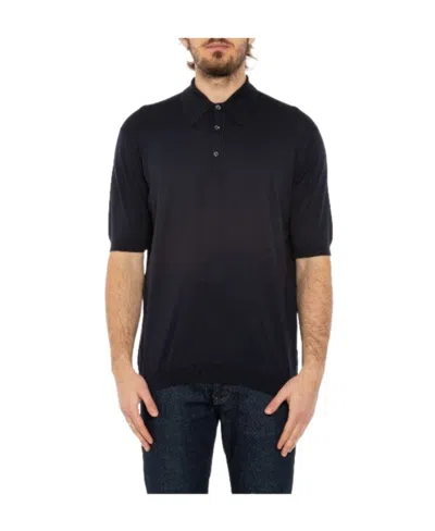 John Smedley Short-sleeve Polo Shirt In Black