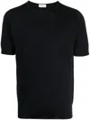 John Smedley Belden Short Sleeves Crew Neck T-shirt Clothing In Black