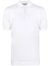 John Smedley Short-sleeved Cotton Adrian Shirt With Tailored Fit In White