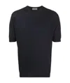 John Smedley Belden Short Sleeves Crew Neck T-shirt Clothing In Black