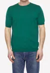 John Smedley Emerald Green Cotton Jumper In Green
