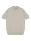 John Smedley Short-sleeved Merino-wool Polo Shirt In Blue