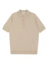 John Smedley Short-sleeved Merino-wool Polo Shirt In Neutral