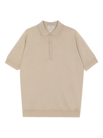John Smedley Short-sleeved Merino-wool Polo Shirt In Neutral