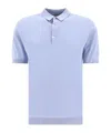 John Smedley Adrian Polo Shirts Light Blue In Blue