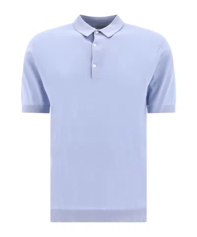 John Smedley Short-sleeved Polo Shirt In Blue