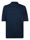 John Smedley Isis Knitted Cotton Polo Shirt In Blue