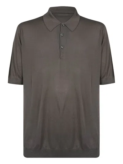 John Smedley Short-sleeved Polo Shirt Clothing In Brown