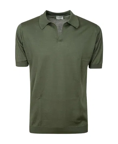John Smedley Short-sleeved Polo Shirt In Green