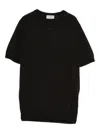 John Smedley Short-sleeved Sweater In Black