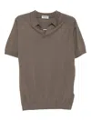 John Smedley Short-sleeved T-shirt In Brown