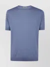 John Smedley Short Sleeves Crew Neck T-shirt In Blue