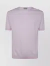 John Smedley Short Sleeves Crew Neck T-shirt In Pink