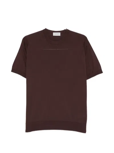 John Smedley Short-sleeve T-shirt In Brown