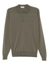 John Smedley Smed Knit Polo Shirt In Green