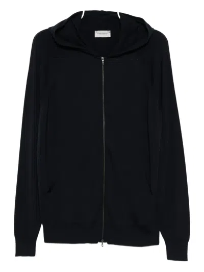 John Smedley Smed Knit Zip Hoody In Black
