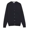 John Smedley Standard Fit V-neck Cardigan In Extra Fine Merino Wool In Black