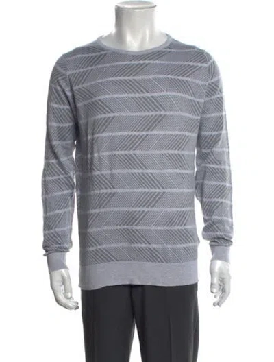 Pre-owned John Smedley Striped Crew Neck Pullover In Multicolor