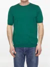 John Smedley Emerald Green Cotton Jumper In Green