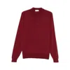 John Smedley Lightweight Long Sleeve Crew Neck Knit In Red