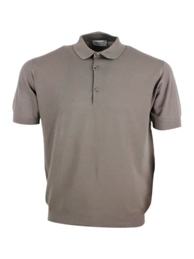 John Smedley T-shirts And Polos In Beige Musk