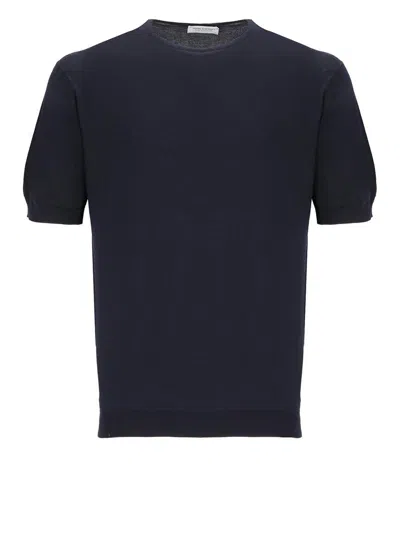John Smedley Knitted T-shirt - 黑色 In Black