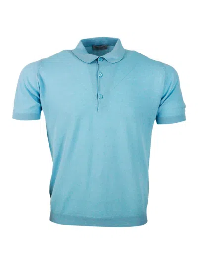 John Smedley T-shirts And Polos In Turquoise