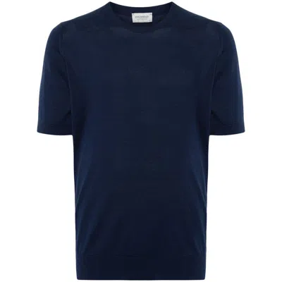 John Smedley Kempton Fine Knit Cotton T-shirt Clothing In Blue