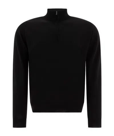John Smedley Tapton Half-zip Knitwear In Black