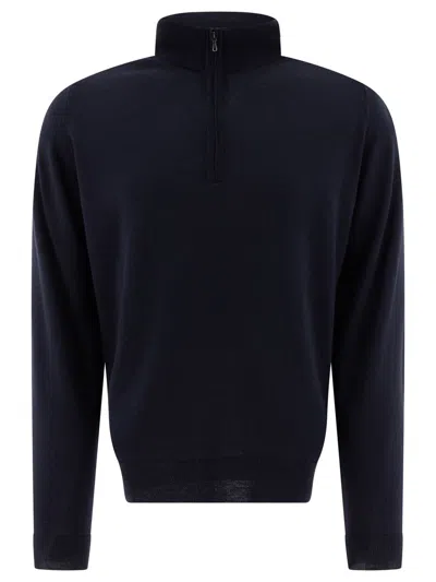 JOHN SMEDLEY JOHN SMEDLEY "TAPTON" HALF-ZIP SWEATER