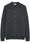 John Smedley Tibor Merino Wool Overshirt In Gray