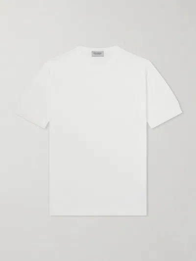 John Smedley Lorca Slim-fit Sea Island Cotton T-shirt In White