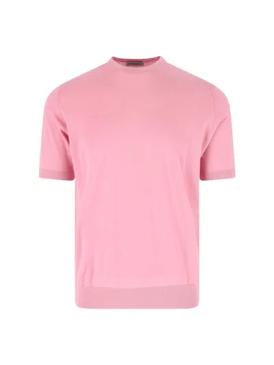 John Smedley Pink Kempton Sea Island Cotton T-shirt