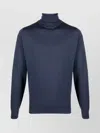 John Smedley Richard Turtleneck Merino Wool Sweater In Blue