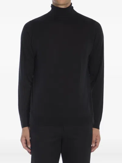 John Smedley Turtleneck Sweater In Black