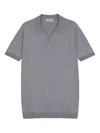 John Smedley V-neck Cotton T-shirt In Gray
