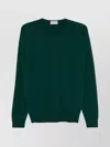 John Smedley V-neck Merino Wool Sweater In Green
