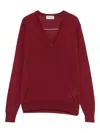 John Smedley V-neck Sweater In Red